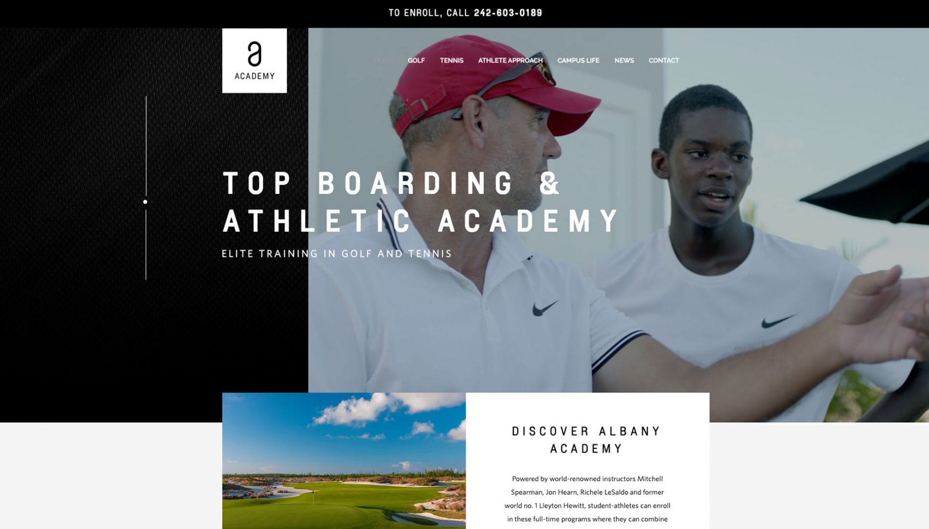 Albany Academy website example