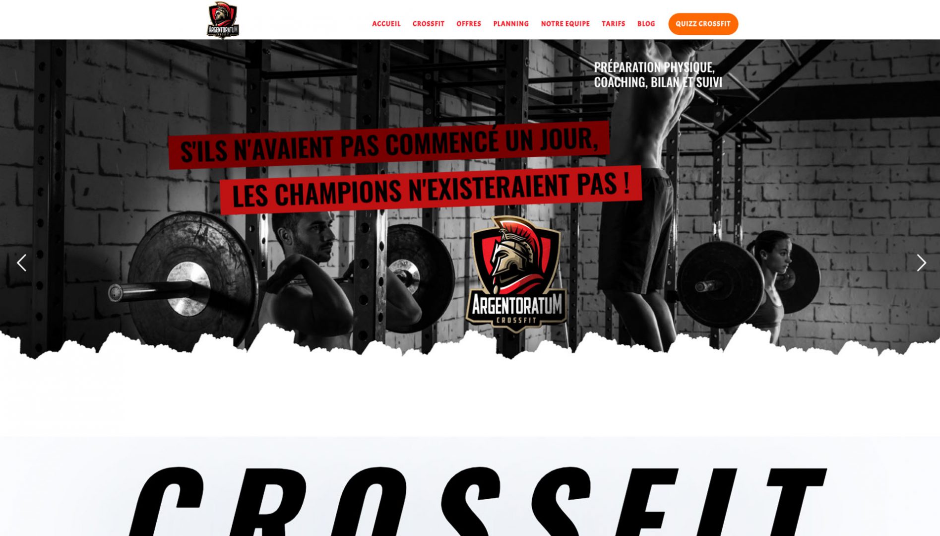 Crossfit Argentoratum: crossfit website design inspiration