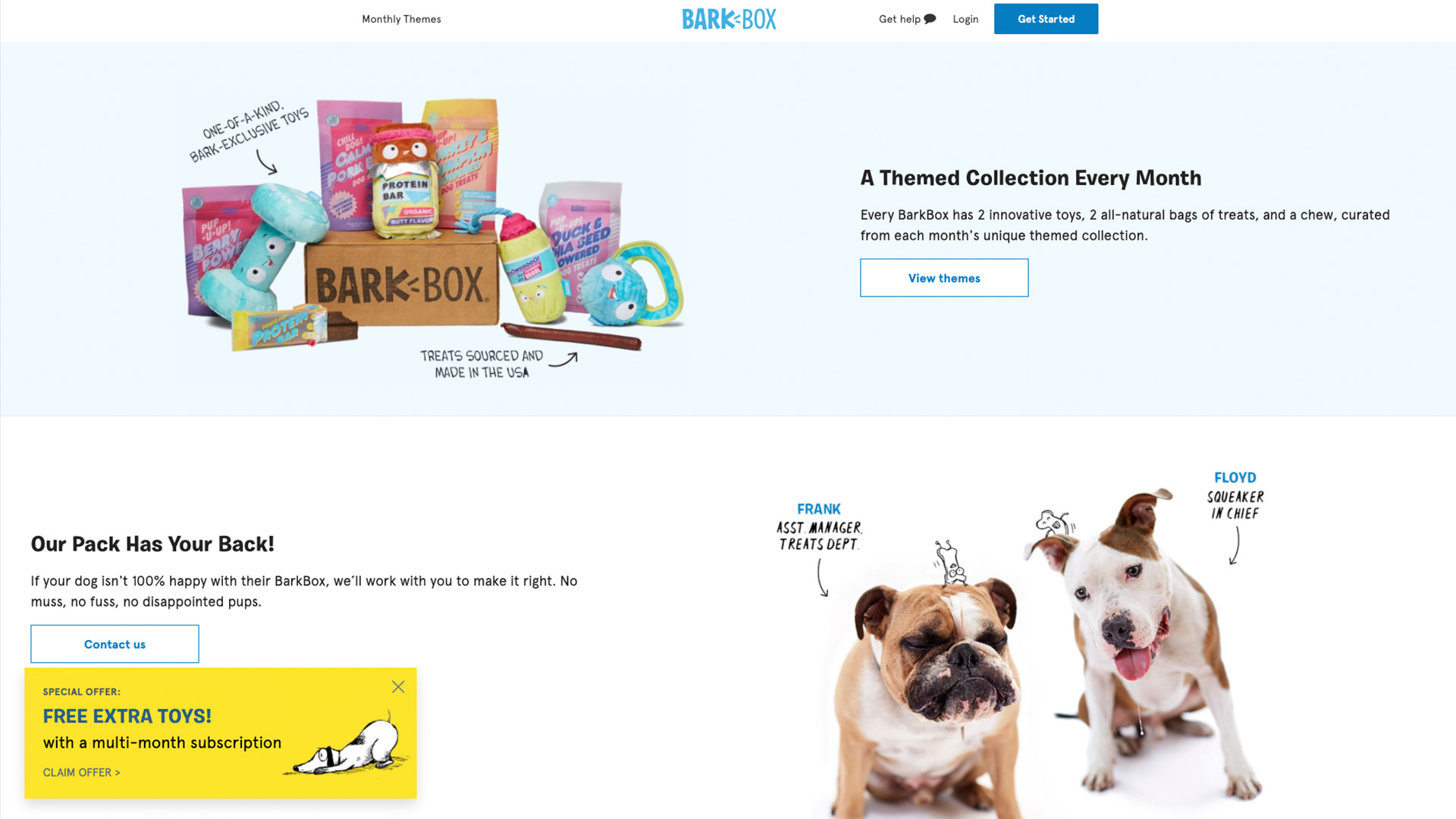 BarkBox webdesign example