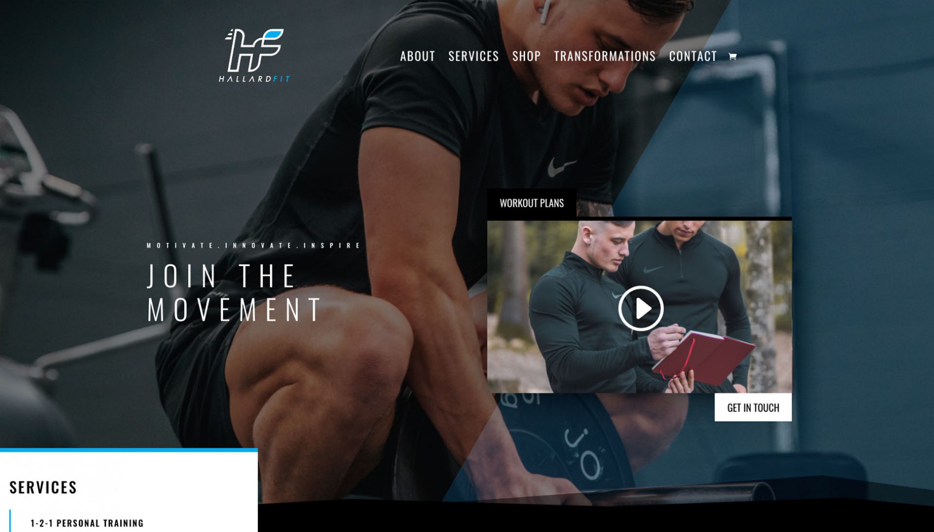 Hallard Fit: ideas for personal training website