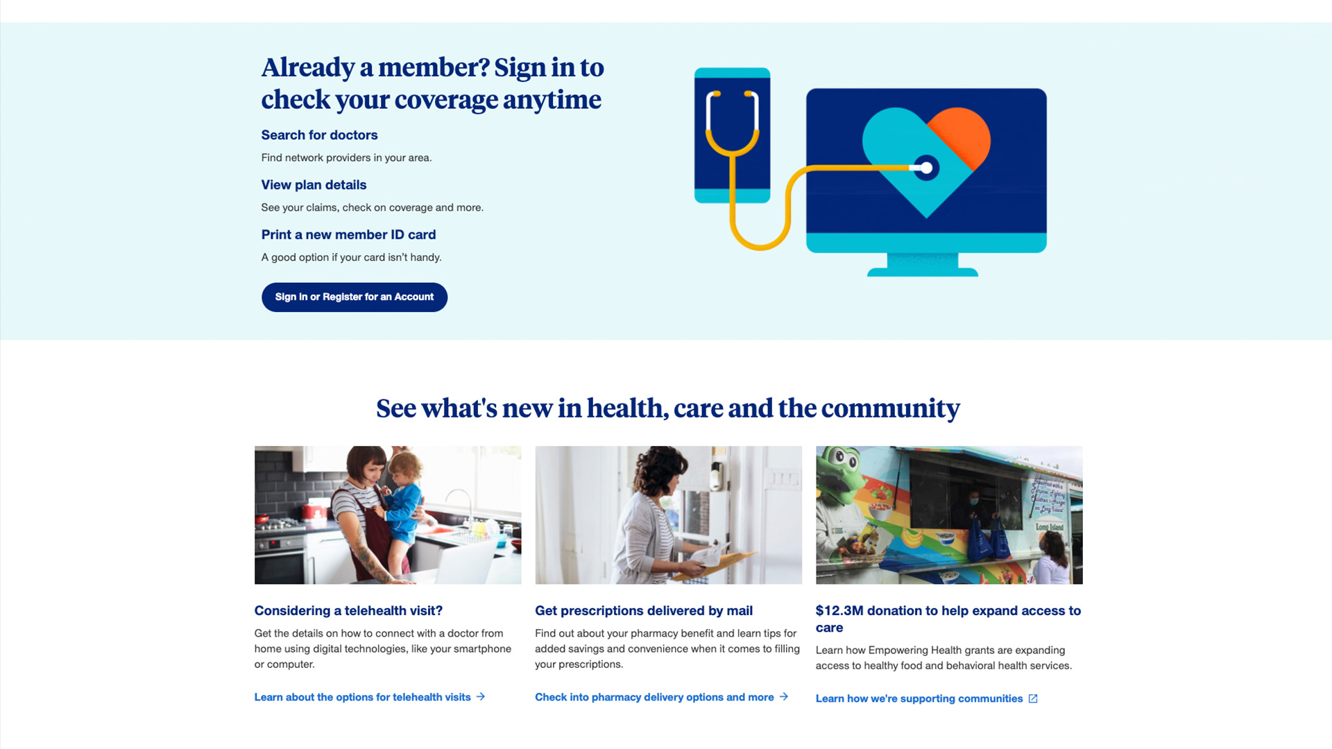 United Healthcare website design