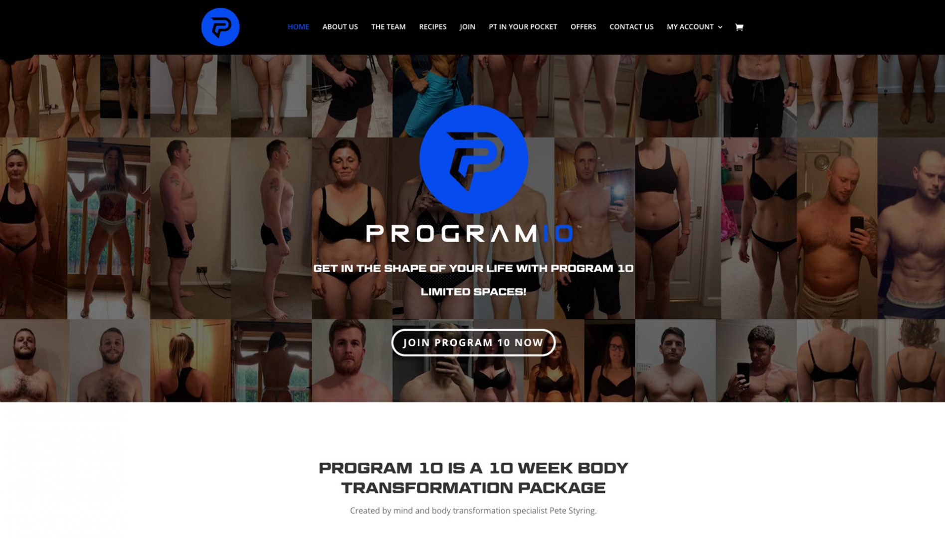 Program10 example of fitness website