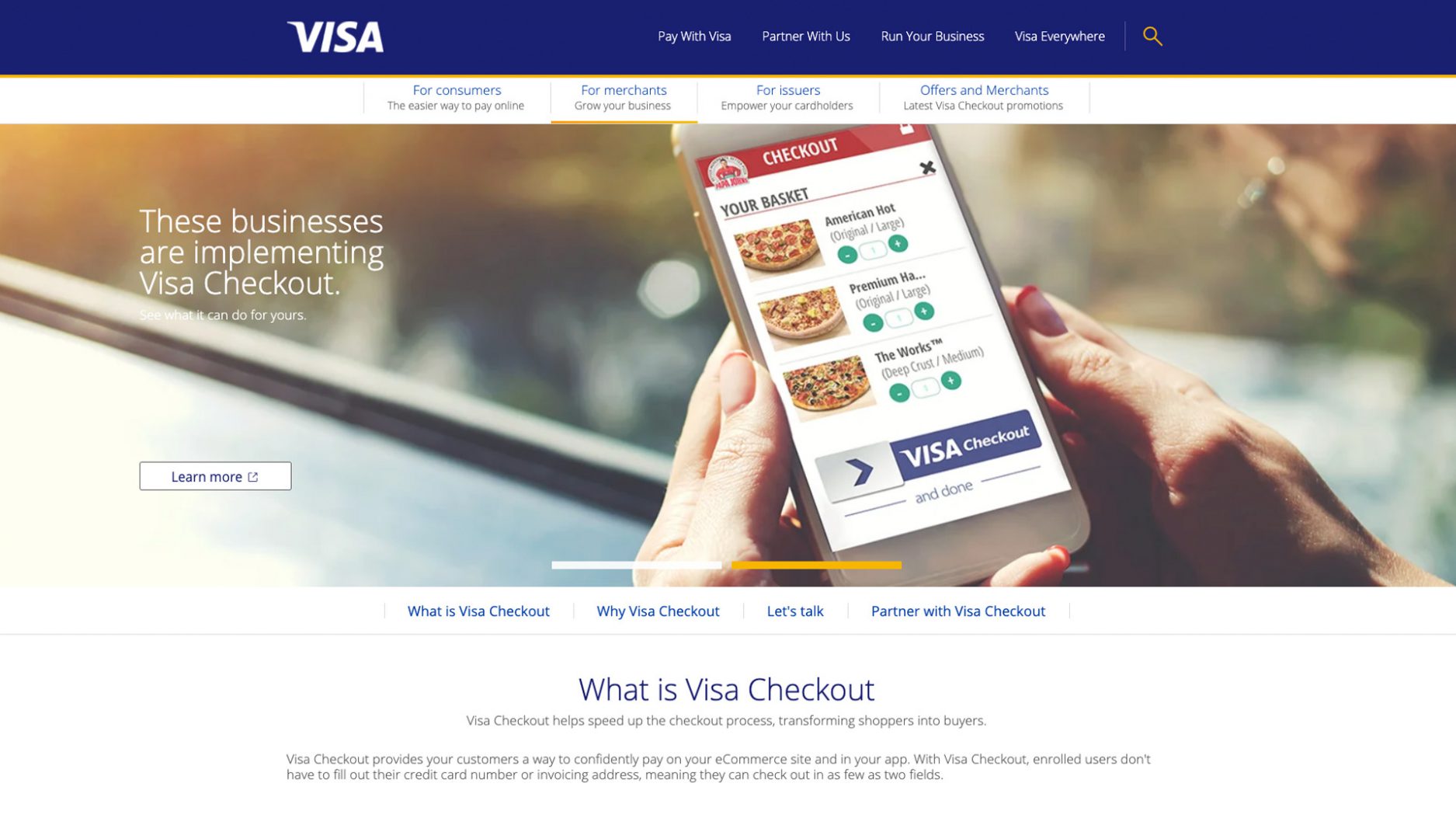 Visa Checkout: popular online payment solution