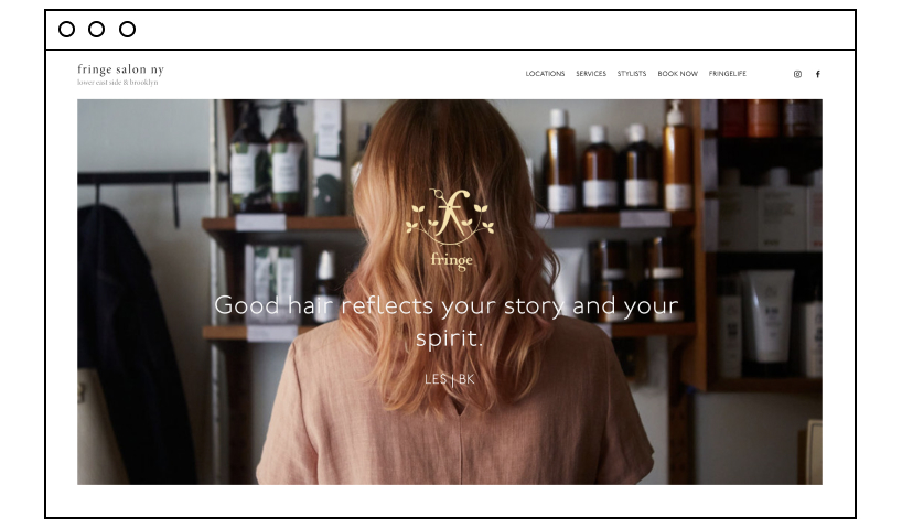 Fringe Hair Salon website designs