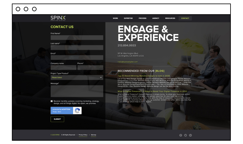 Spinx Digital great footer