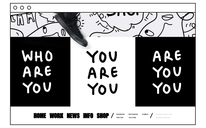 Shantell Martin website footer