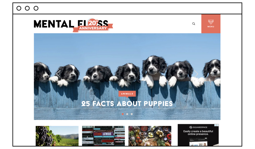 Mental Floss: cool website for relax