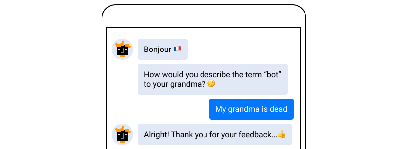 funny chatbot fails: a no-nonsense attitude