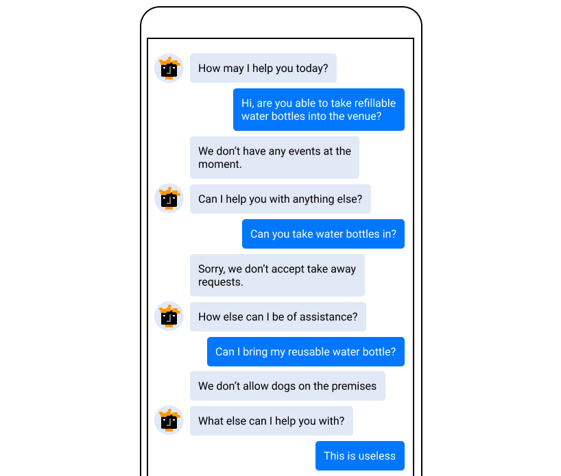 bad chatbot conversations: vagueness
